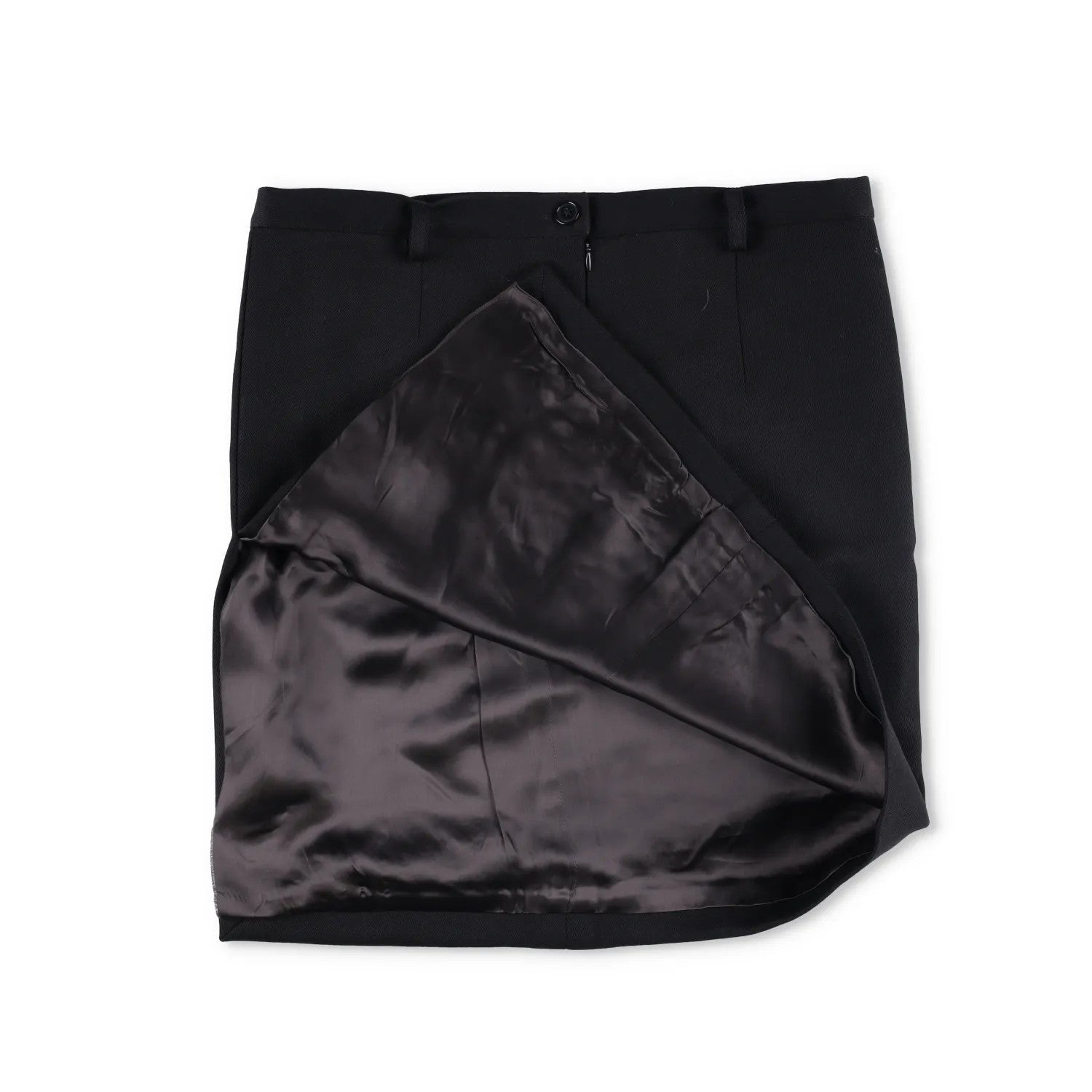 VETEMENTS Womens Knee Length Skirt Black Wool Button Closure Size M RRP 350 — View 2