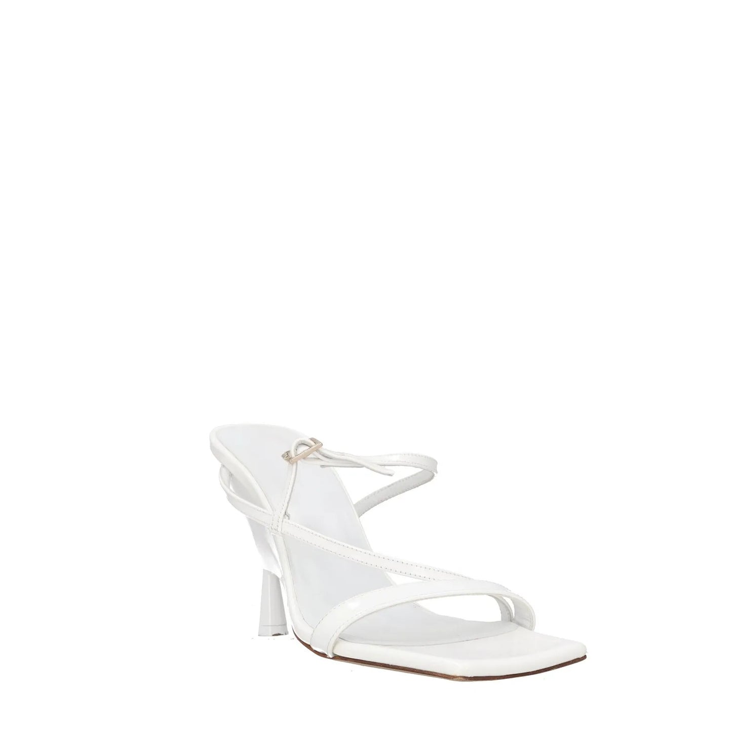 GIABORGHINI Womens Heels White Leather Mid Heel Square Toe UK 5 RRP 375 — View 2
