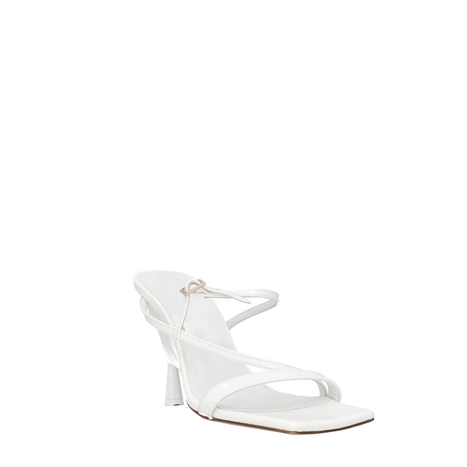 GIABORGHINI Womens Heels White Leather Mid Heel Square Toe UK 5 RRP 375 — View 2