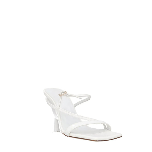 GIABORGHINI Womens Heels White Leather Mid Heel Square Toe UK 5 RRP 375 — View 2