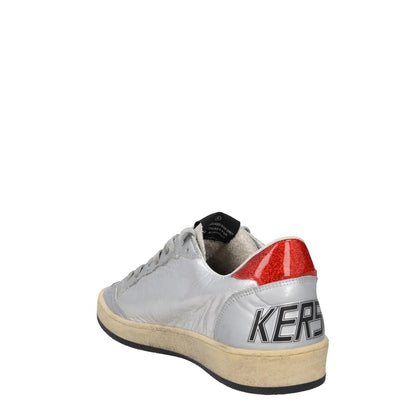 GOLDEN GOOSE Mens Trainers Silver Red Leather Low Top Lace Up UK 6 RRP 485 — View 5