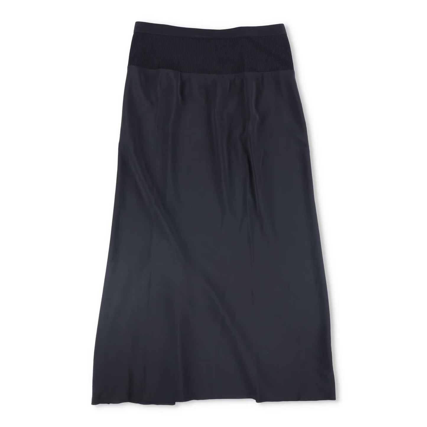 RICK OWENS Womens Knee Length Skirt Mid Waist Fitted Black Size 42 RRP 404