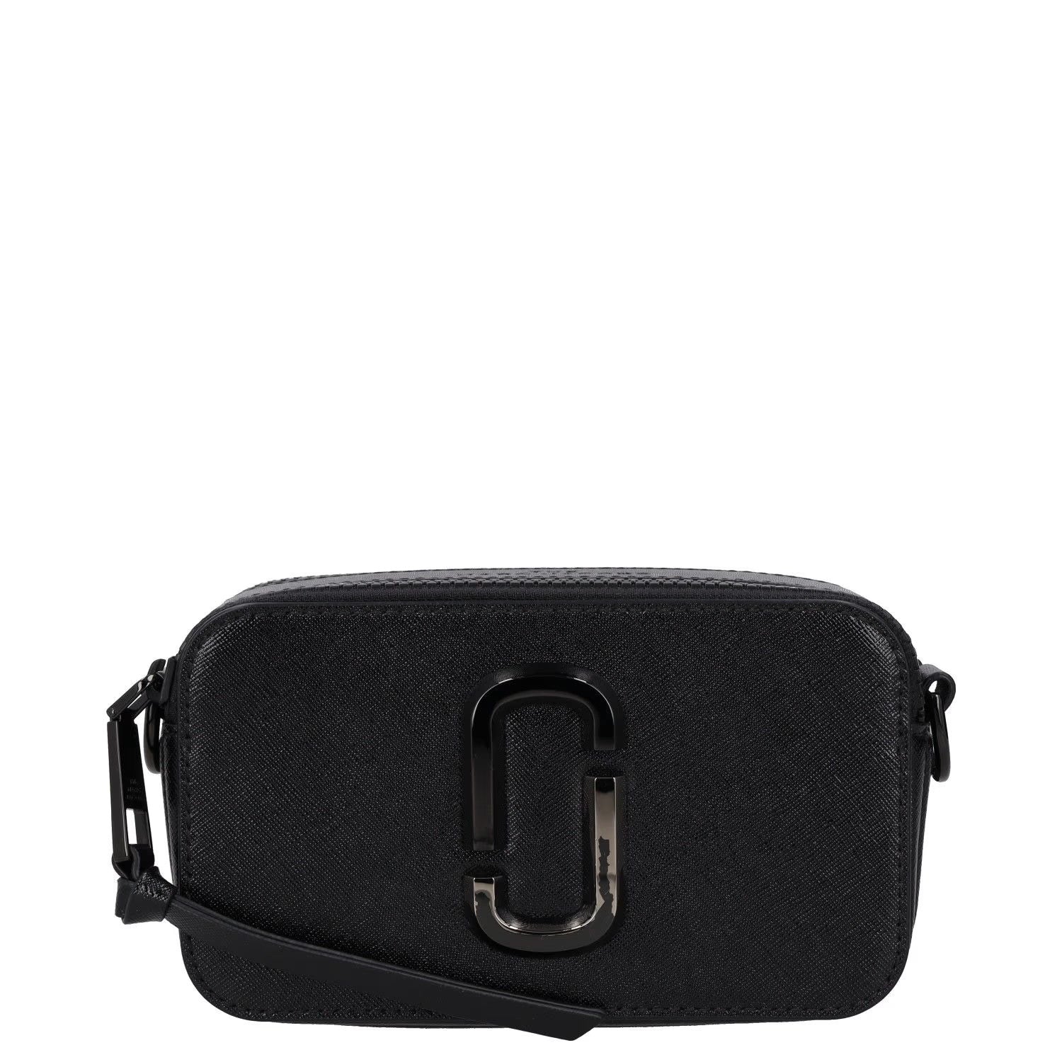 MARC JACOBS Womens Crossbody Handbag Black Leather Zip Closure M RRP 350
