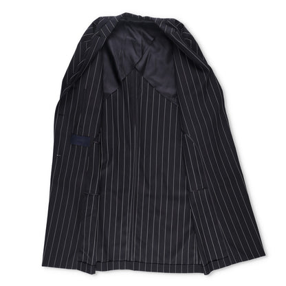 JUUN-J Unisex Striped Pinstripe Long Coat Wool Size 36 RRP1200 — View 10