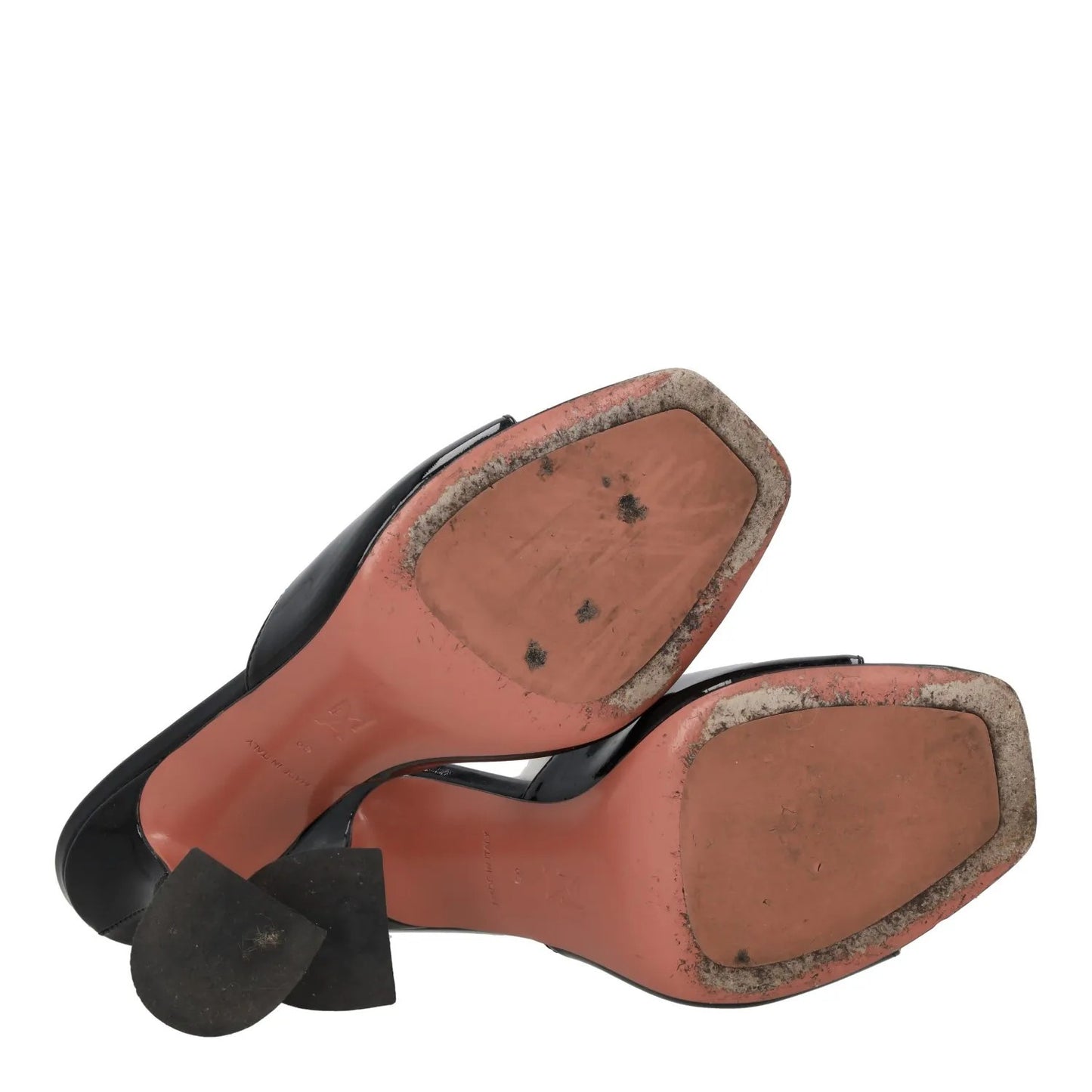 AMINA Womens Lupita 95 High Heel Open Toe Mule Leather Black Sandals UK 6 RRP540 — View 9