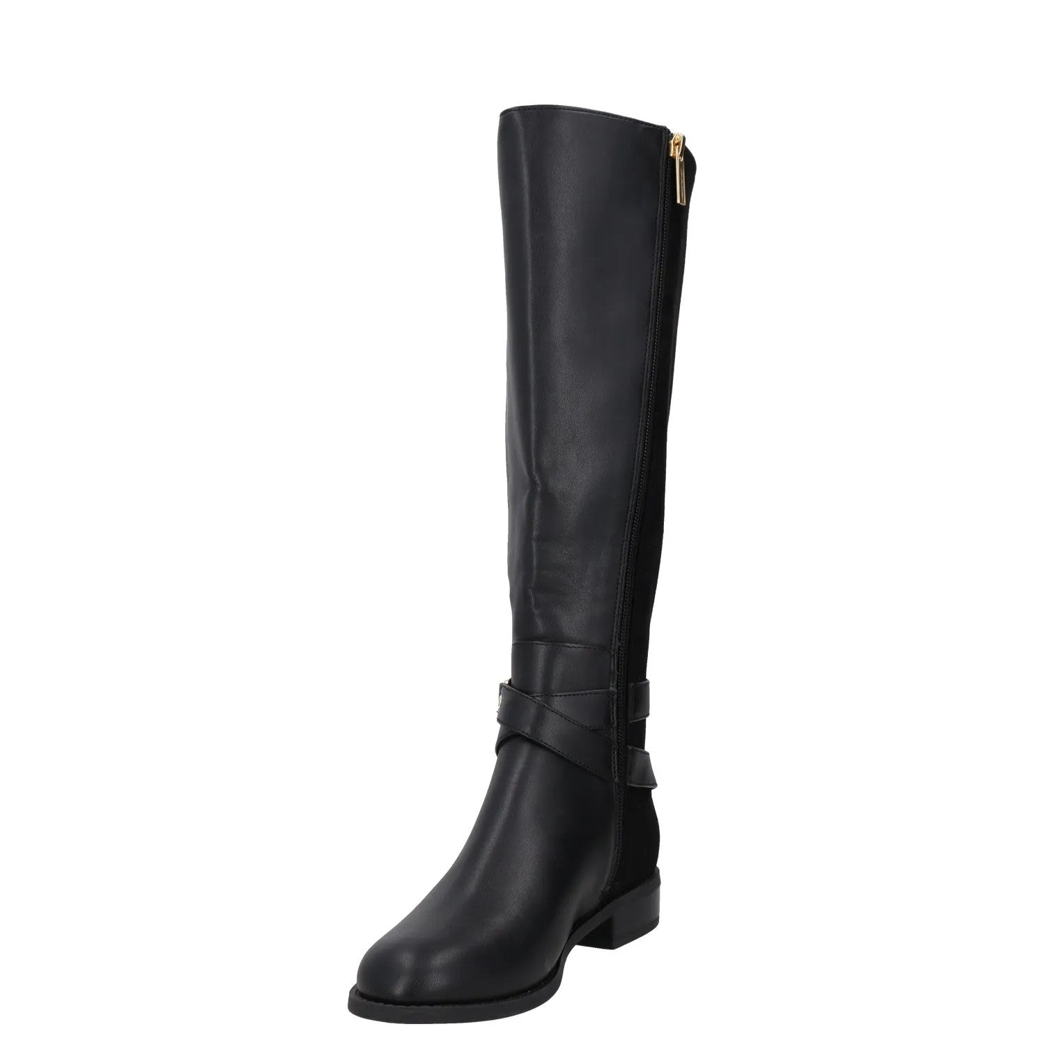 MICHAEL KORS Womens Knee High Boots Black Leather Gold Detail UK 2 RRP 150 — View 3