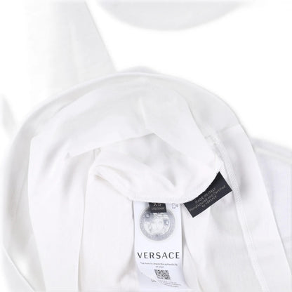 VERSACE Womens T-Shirt Large Ford Logo White Cotton Crew Neck Size XS RRP 200 — View 6