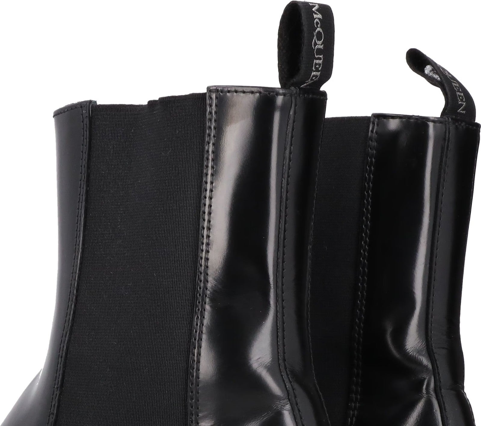 ALEXANDER MCQUEEN Mens Chelsea Boot Transparent Sole Black Leather UK 7 RRP 900 — View 10