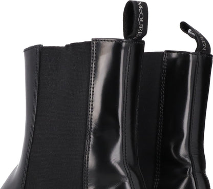 ALEXANDER MCQUEEN Mens Chelsea Boot Transparent Sole Black Leather UK 7 RRP 900 — View 10
