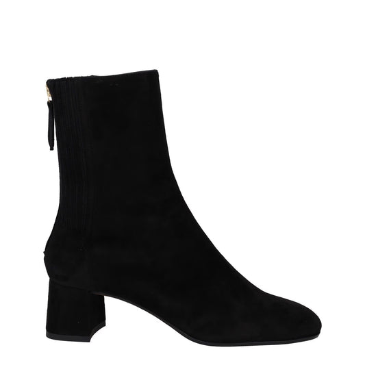 AQUAZZURA Womens Heels Black Leather Rear Zip Block Heel Almond Toe UK 3 RRP 500