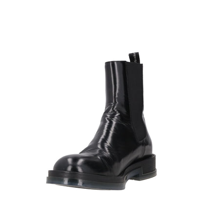 ALEXANDER MCQUEEN Mens Chelsea Boot Transparent Sole Black Leather UK 7 RRP 900 — View 3