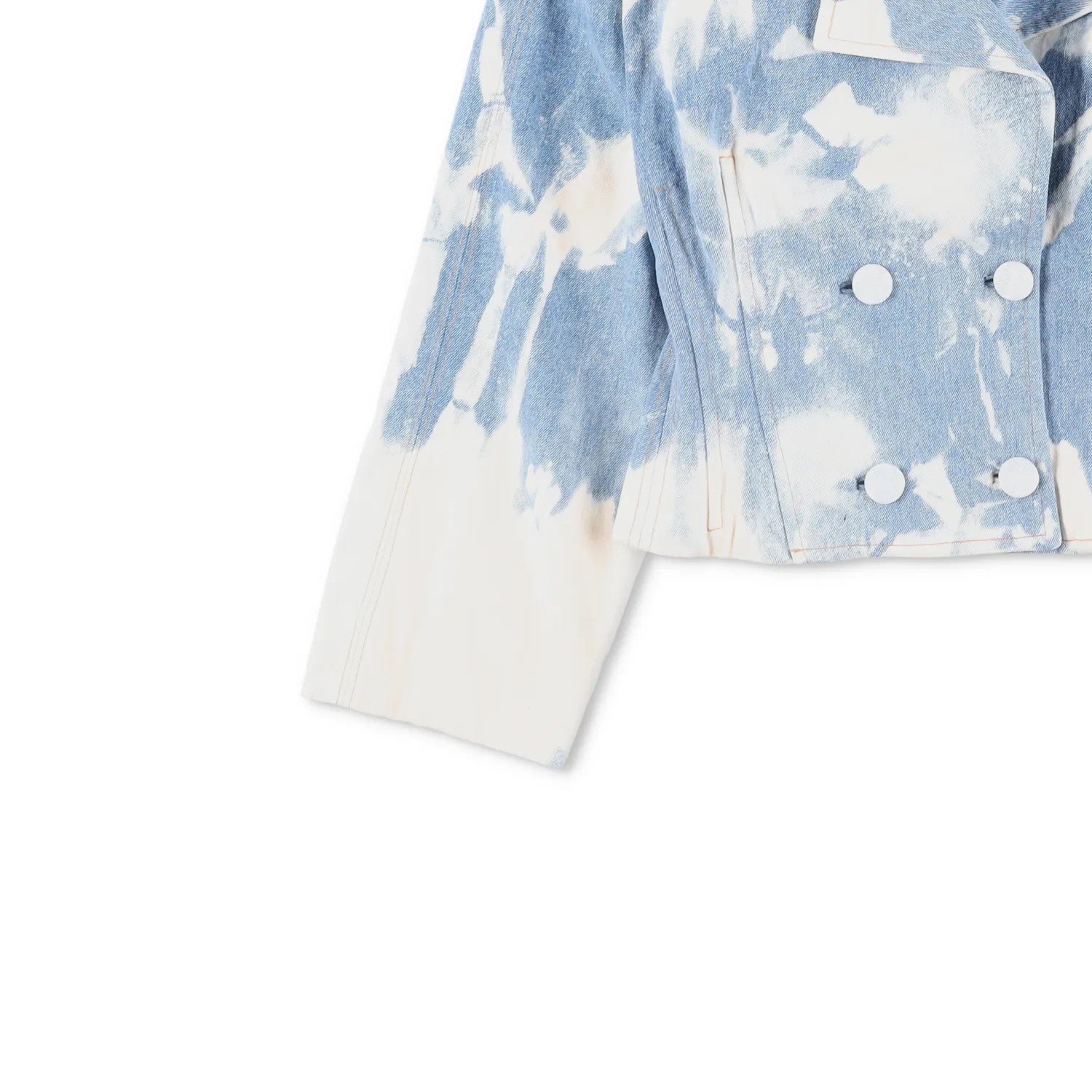LA QUAN SMITH Womens Denim Jacket Multicoloured Relaxed Fit Size XS RRP 300 — View 3