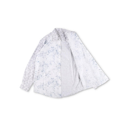 MARINE SERRE Mens Shirt Recycled Cotton White Floral Pattern Size S RRP 200 — View 7