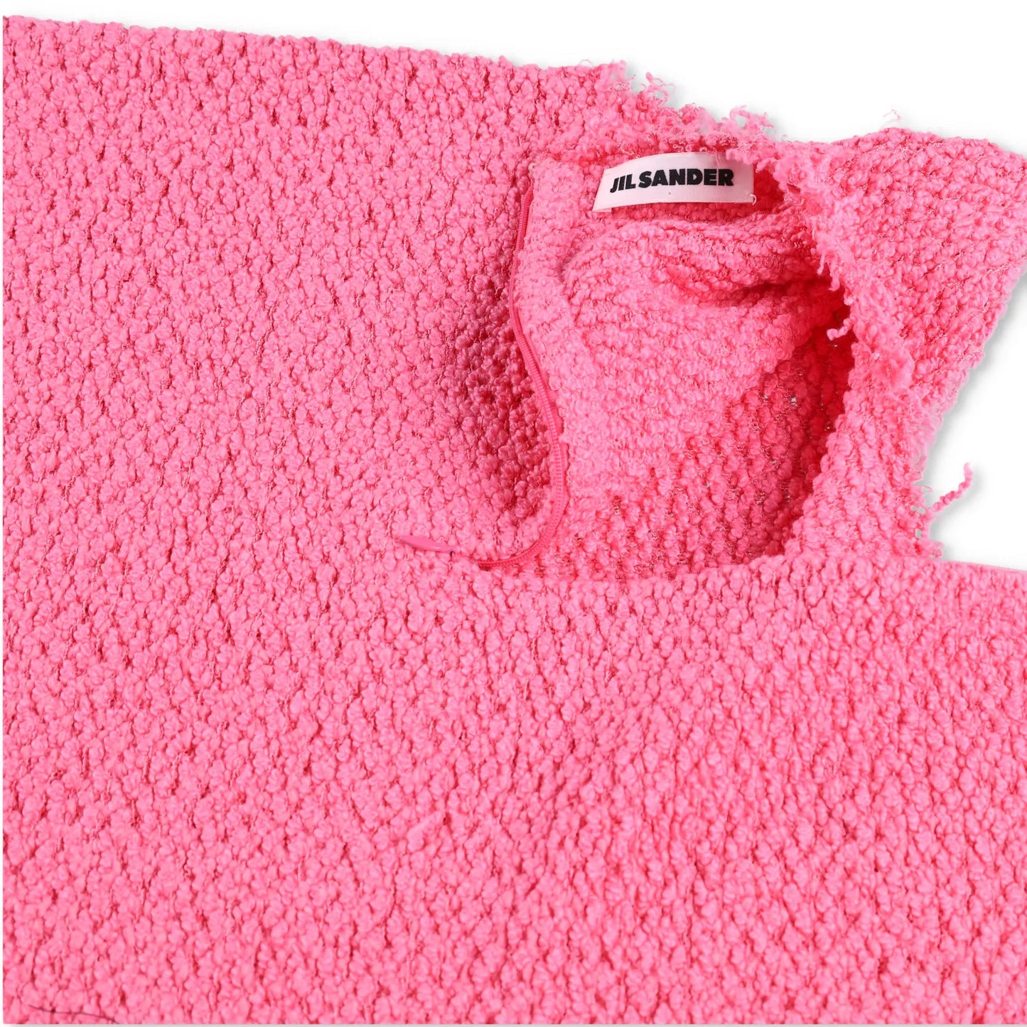 JIL SANDER Womens Midi Dress Sleeveless Flared Hem Frayed Edges Pink 36 RRP 2080 — View 6