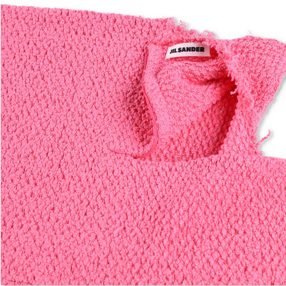 JIL SANDER Womens Midi Dress Sleeveless Flared Hem Frayed Edges Pink 36 RRP 2080 — View 6