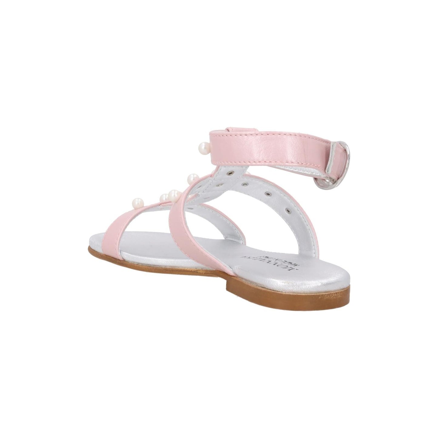 MONNA LISA Kids Sandals Pink Sandalo Con Perle Laminat Leather 28 RRP 205 — View 5