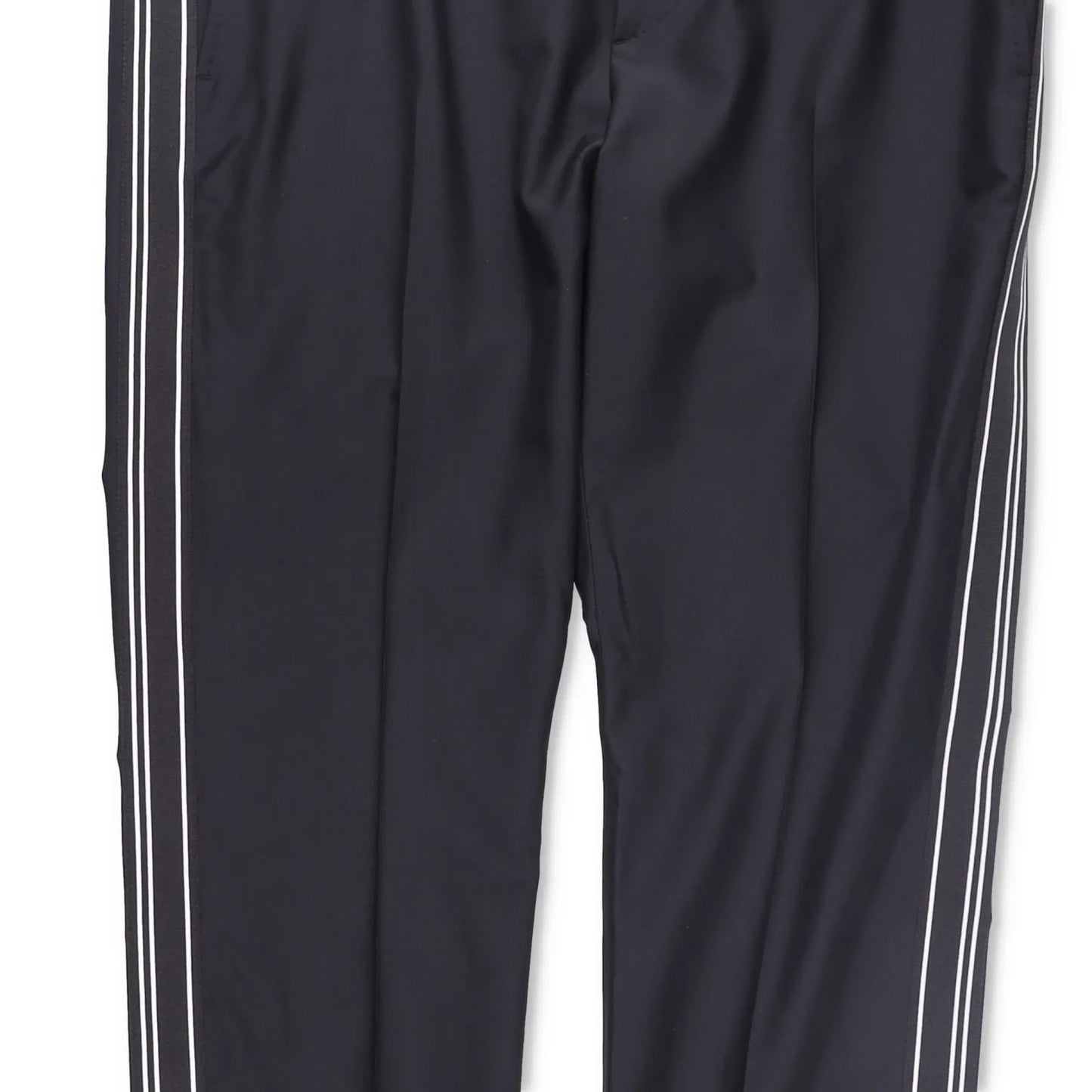 VALENTINO Mens Chino Trousers Black Wool Blend White Striped Size 54 RRP 385 — View 3