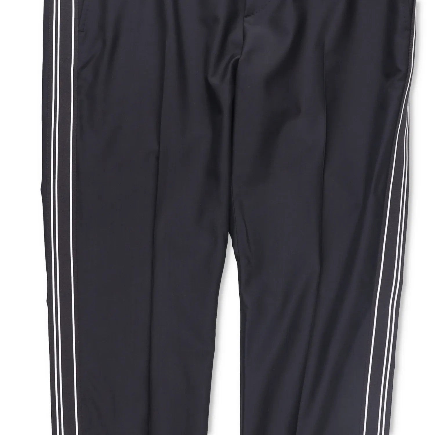 VALENTINO Mens Chino Trousers Black Wool Blend White Striped Size 54 RRP 385 — View 3