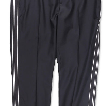 VALENTINO Mens Chino Trousers Black Wool Blend White Striped Size 54 RRP 385 — View 3