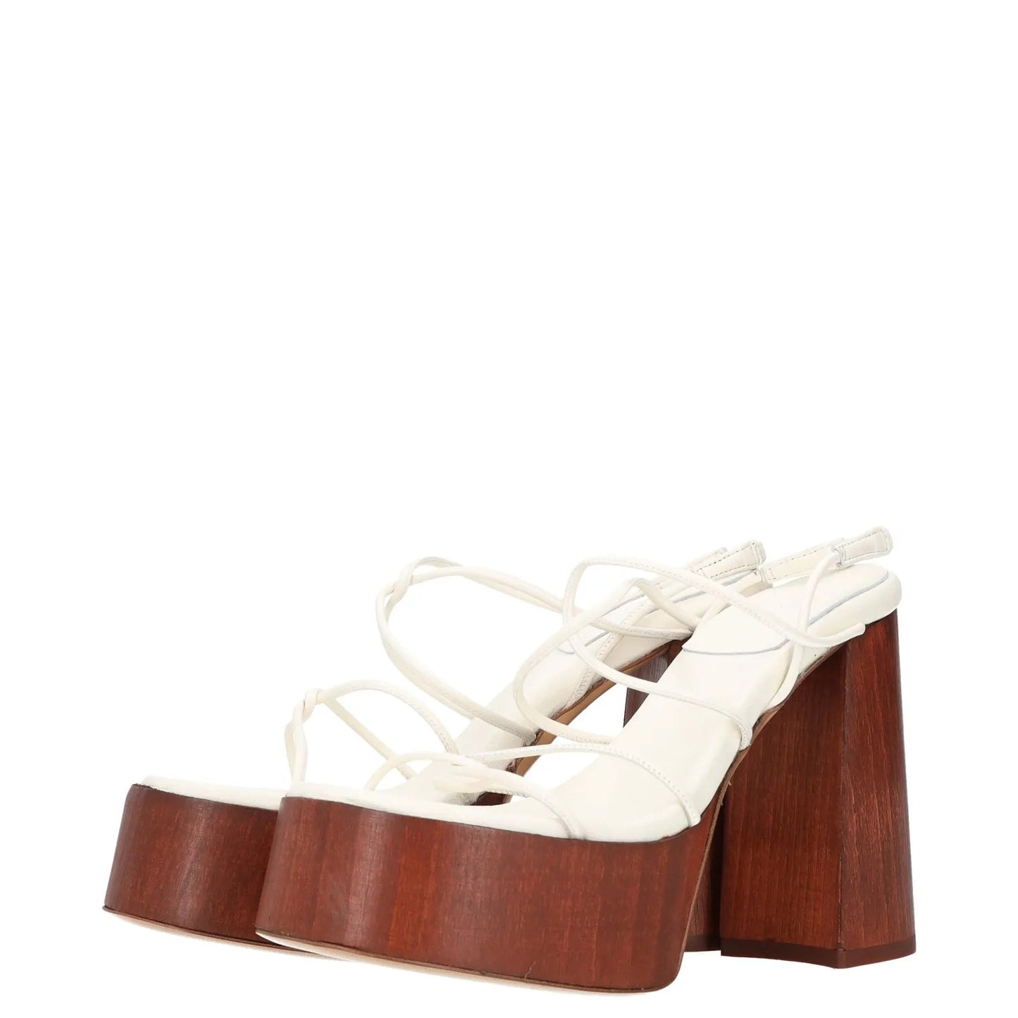 GIABORGHINI Womens Heels White Leather Strappy Block Heel EU 36 RRP 460 — View 6