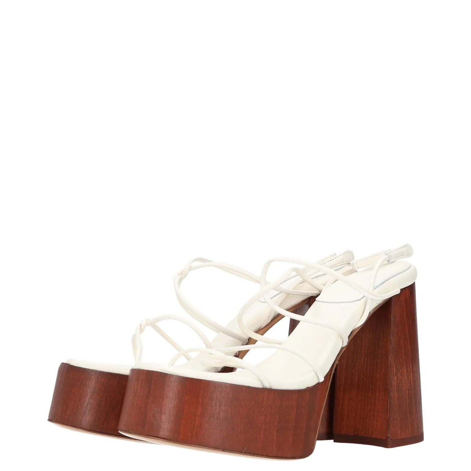 GIABORGHINI Womens Heels White Leather Strappy Block Heel EU 36 RRP 460 — View 6