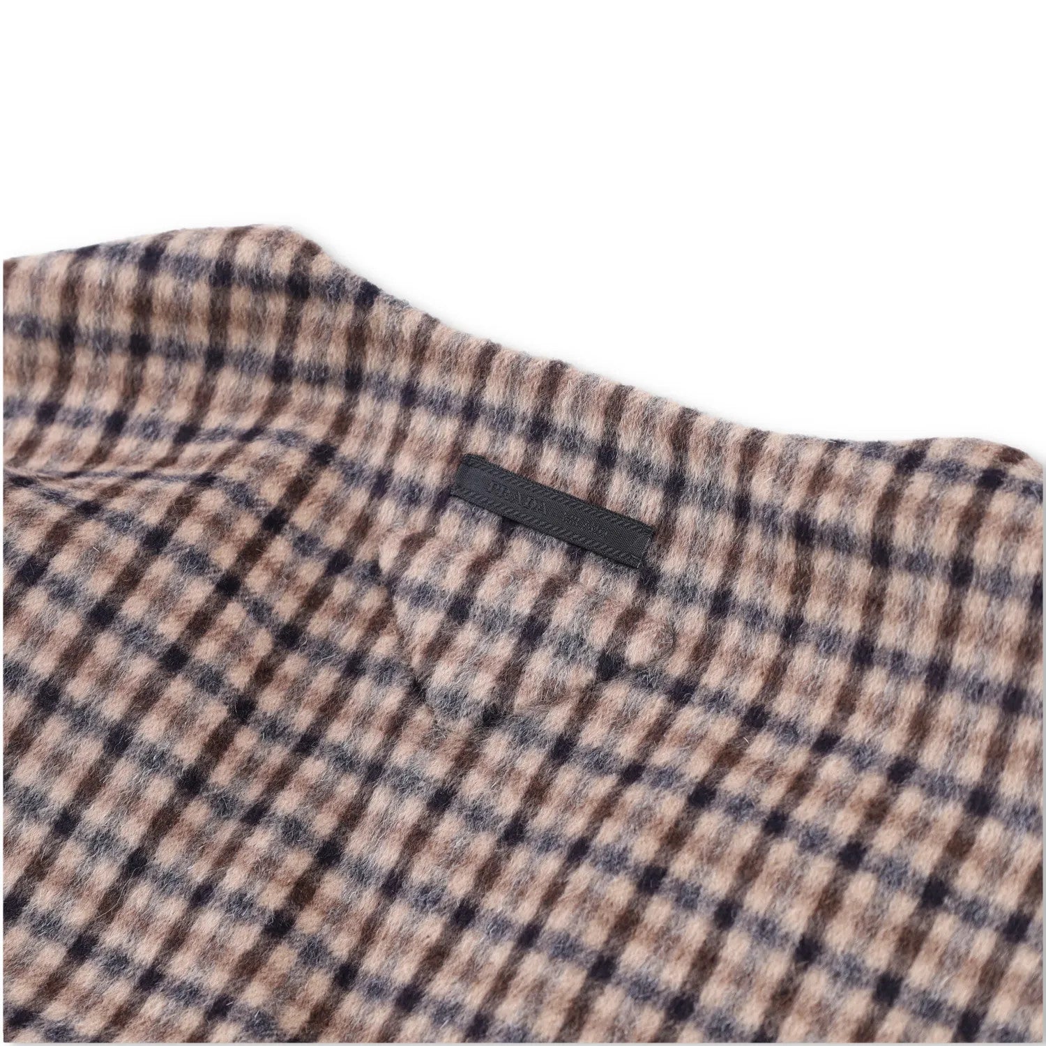 PRADA Womens Blouse V-Neck Long Sleece Check Pattern Brown Size 44 RRP 2830 — View 6