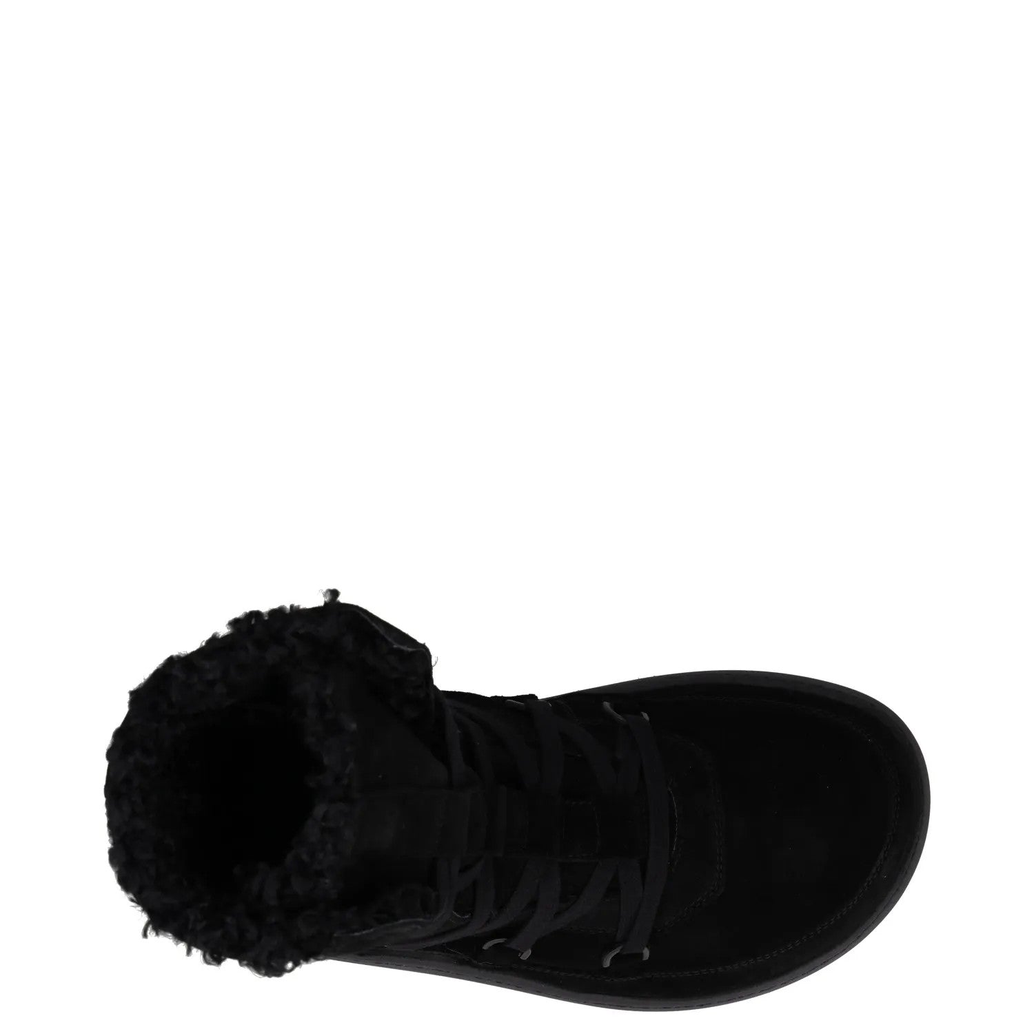 GIABORGHINI Womens Boot Black Leather Platform Heel Lace Up Faux Fur UK 6 RRP375 — View 7