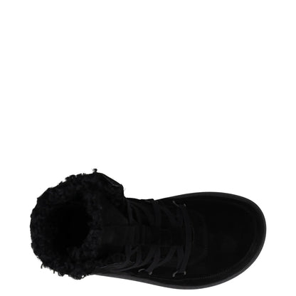 GIABORGHINI Womens Boot Black Leather Platform Heel Lace Up Faux Fur UK 6 RRP375 — View 7