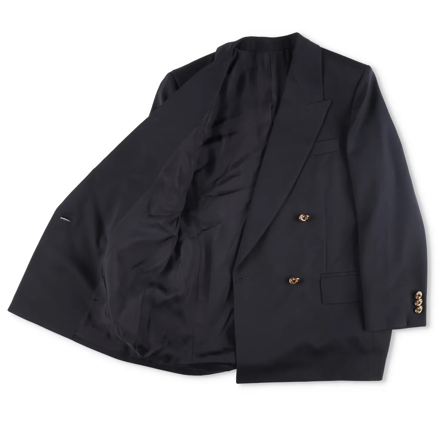 BOTTEGA VENETA Womens Blazer Jacket Long Sleeve Double Breasted Black 42 RRP2060 — View 5