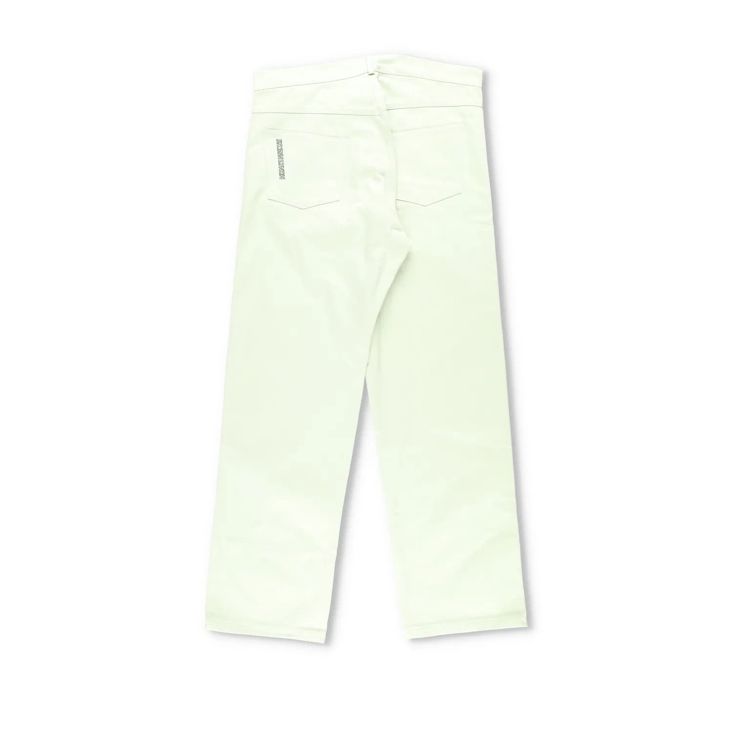 ROBYN LYNCH Mens Piping Jeans Green Straight Denim Mid Rise Logo Button L RRP390 — View 10