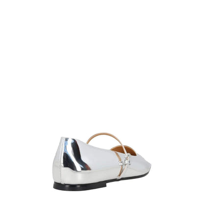 DEAR FRANCES Womens Mary Ballet Flats Silver Patent Leather Buckle UK 5 RRP 389 — View 5