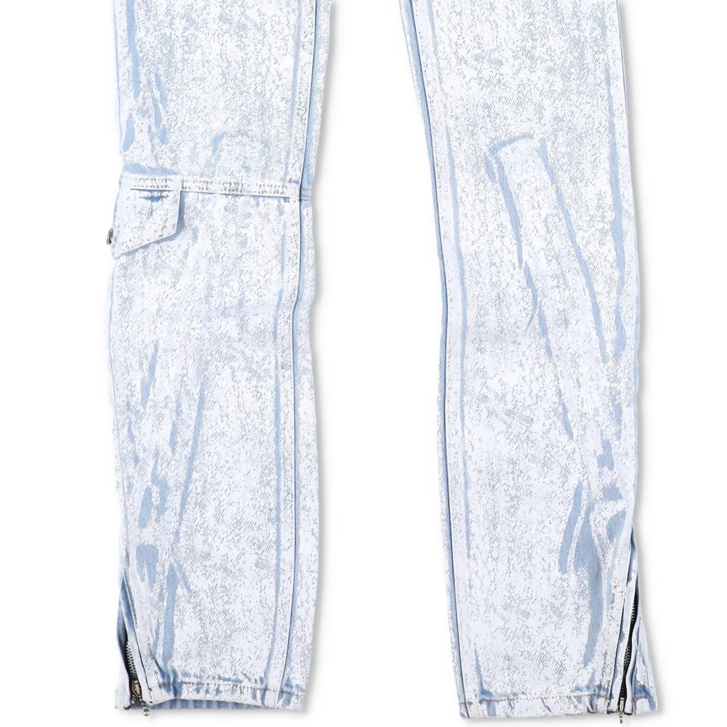 ACNE STUDIOS Womens Straight Leg Jeans Light Blue White 5 Pocket Denim 34 RRP925 — View 3