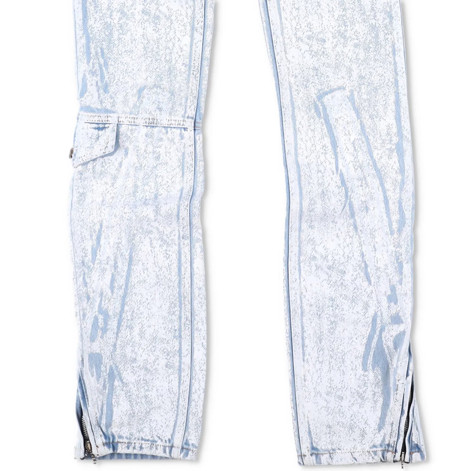 ACNE STUDIOS Womens Straight Leg Jeans Light Blue White 5 Pocket Denim 34 RRP925 — View 3