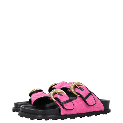 MARINE SERRE Womens Sandals Pink Leather Flats Sliders Strappy EU 39 RRP 250 — View 5