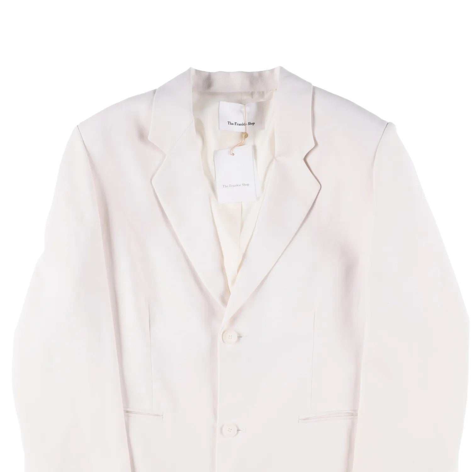 FRANKIE SHOP Womens Aiden Single Breasted Blazer Linen White Size S RRP 350 — View 2