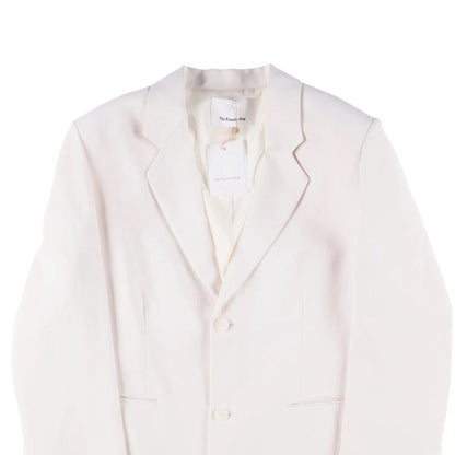 FRANKIE SHOP Womens Aiden Single Breasted Blazer Linen White Size S RRP 350 — View 2