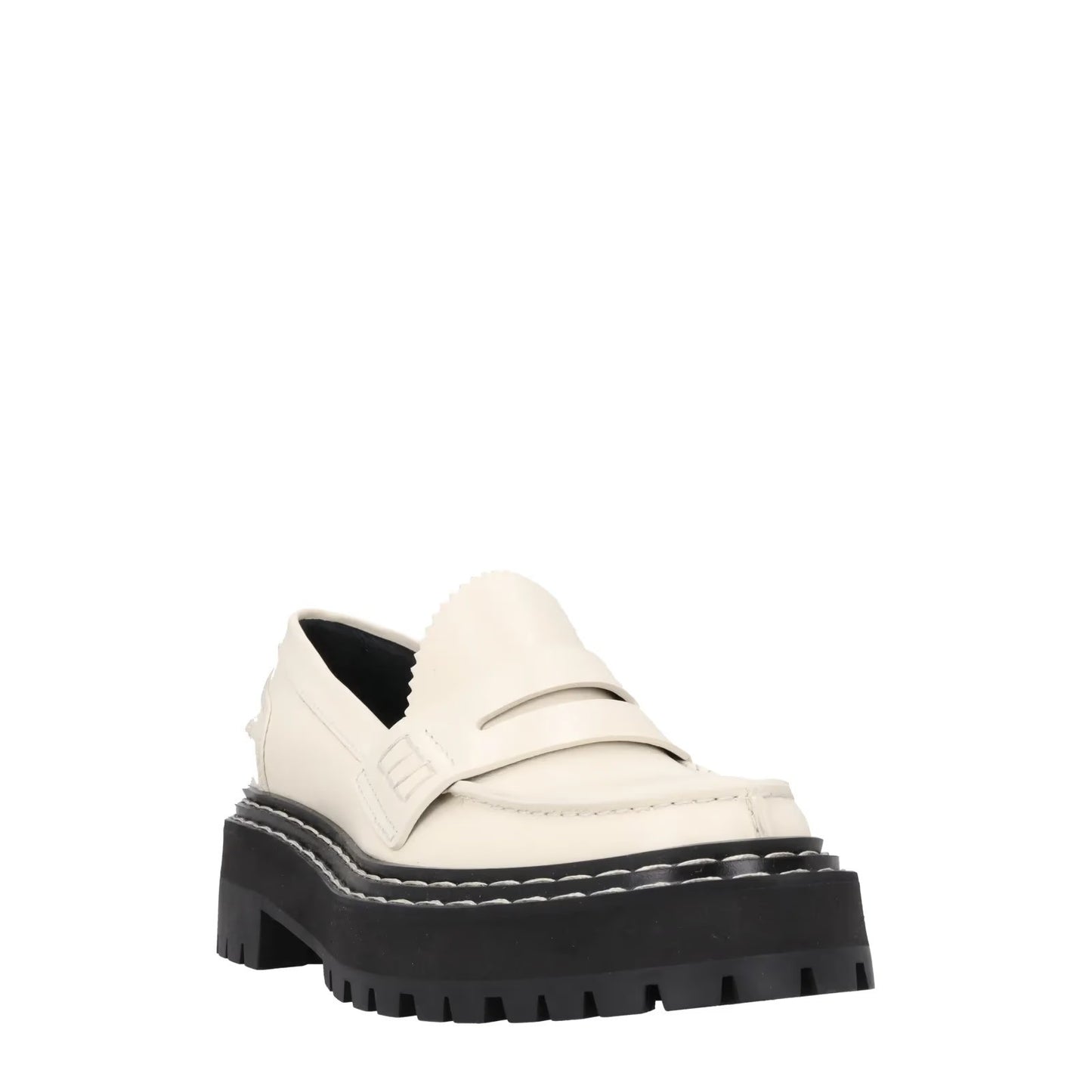 PROENZA SCHOULER Womens White Leather Platform Loafers Slip On UK 4.5 RRP 810 — View 2