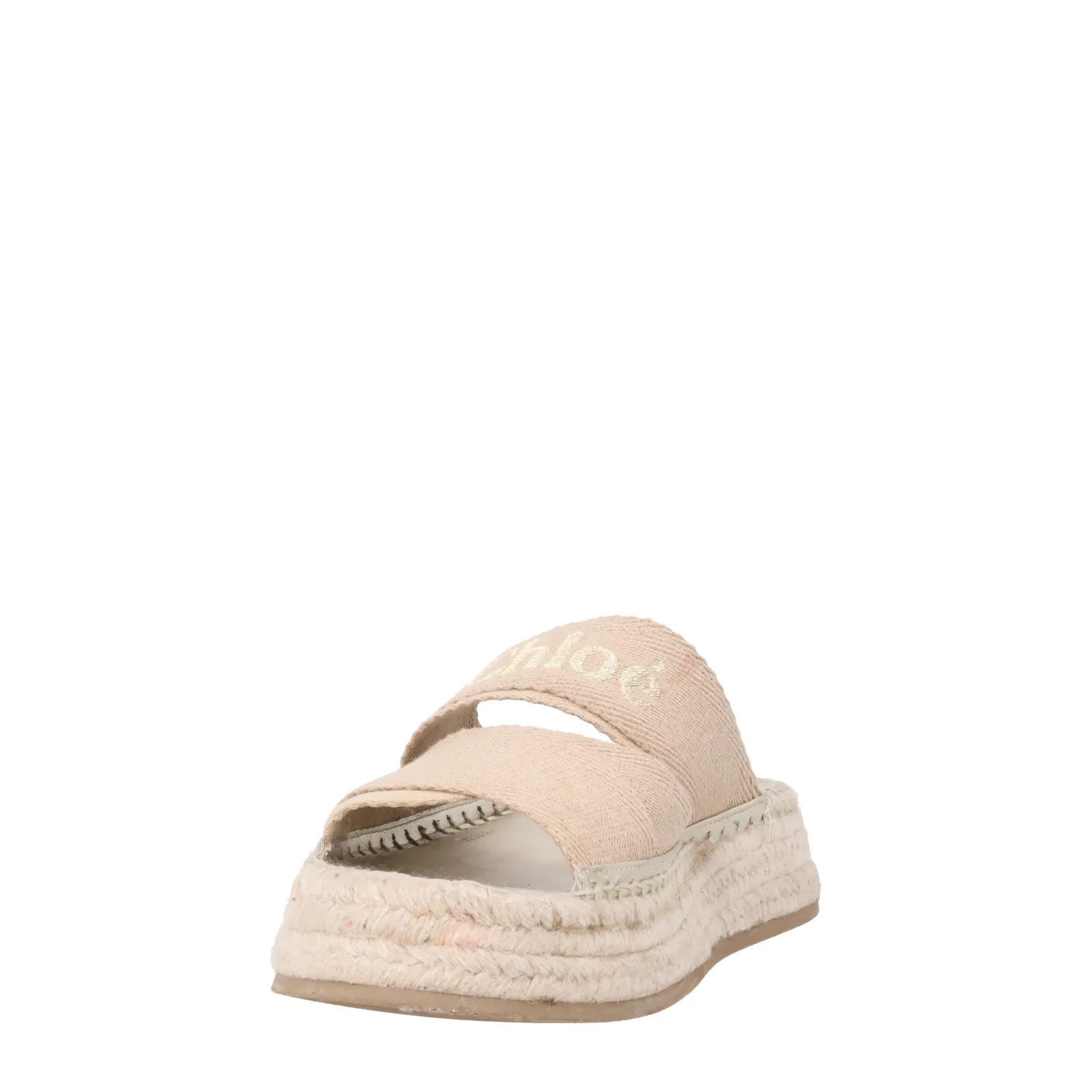CHLOE Womens Mila Espadrille Flatform Slipper Beige Canvas Open Toe UK 5 RRP 462 — View 3