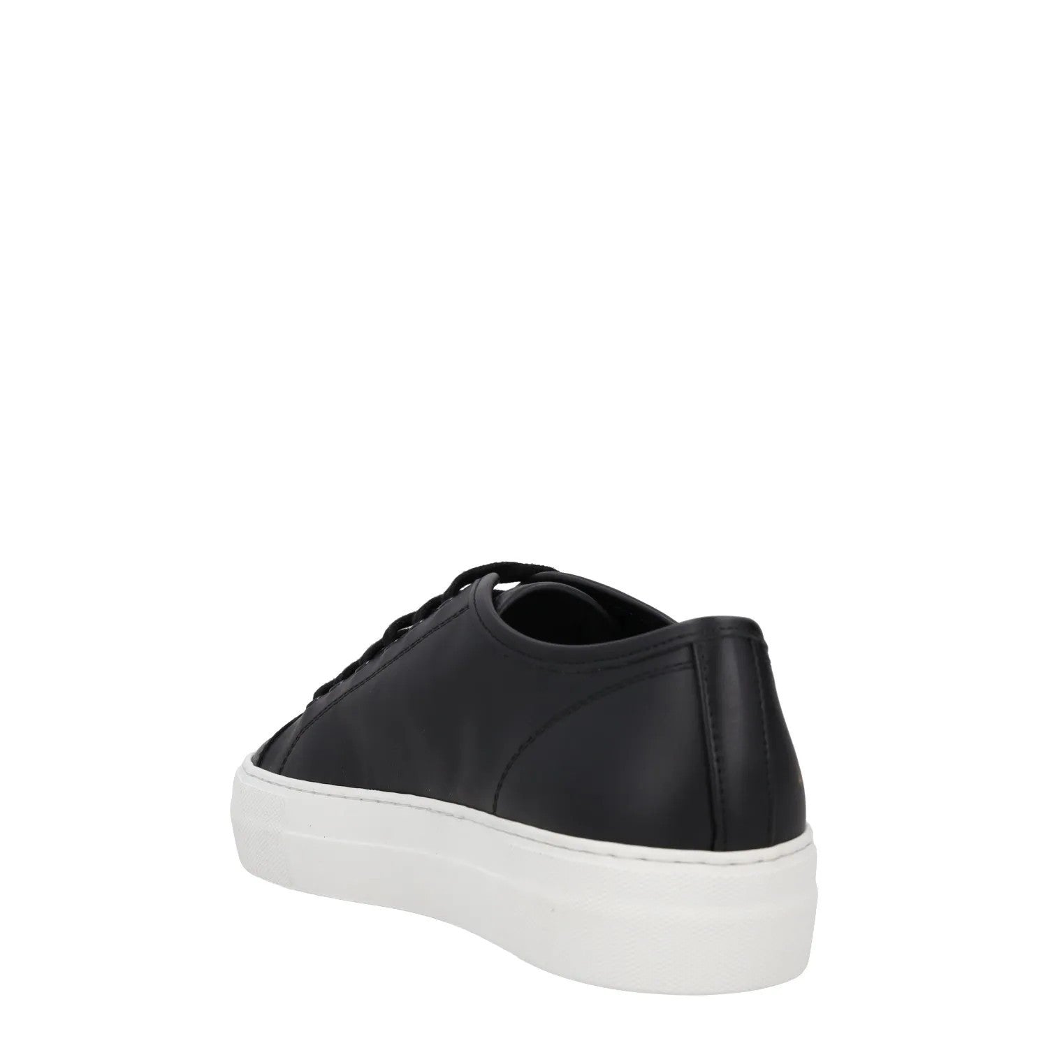 COMMON PROJECTS Womens Trainers Black Leather White Sole Low Top UK 3 RRP 435 — View 5