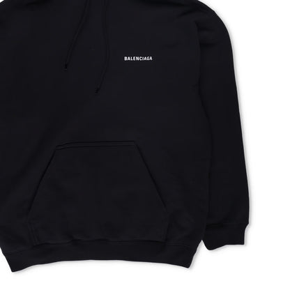 BALENCIAGA Mens Black Cotton Hoodie Long Sleeve Regular Fit Size S RRP 590 — View 3