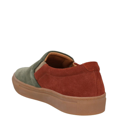 SWEAR Mens Trainer Green Red Leather Low Top Slip On Flat Sneaker UK 7 RRP 250 — View 5