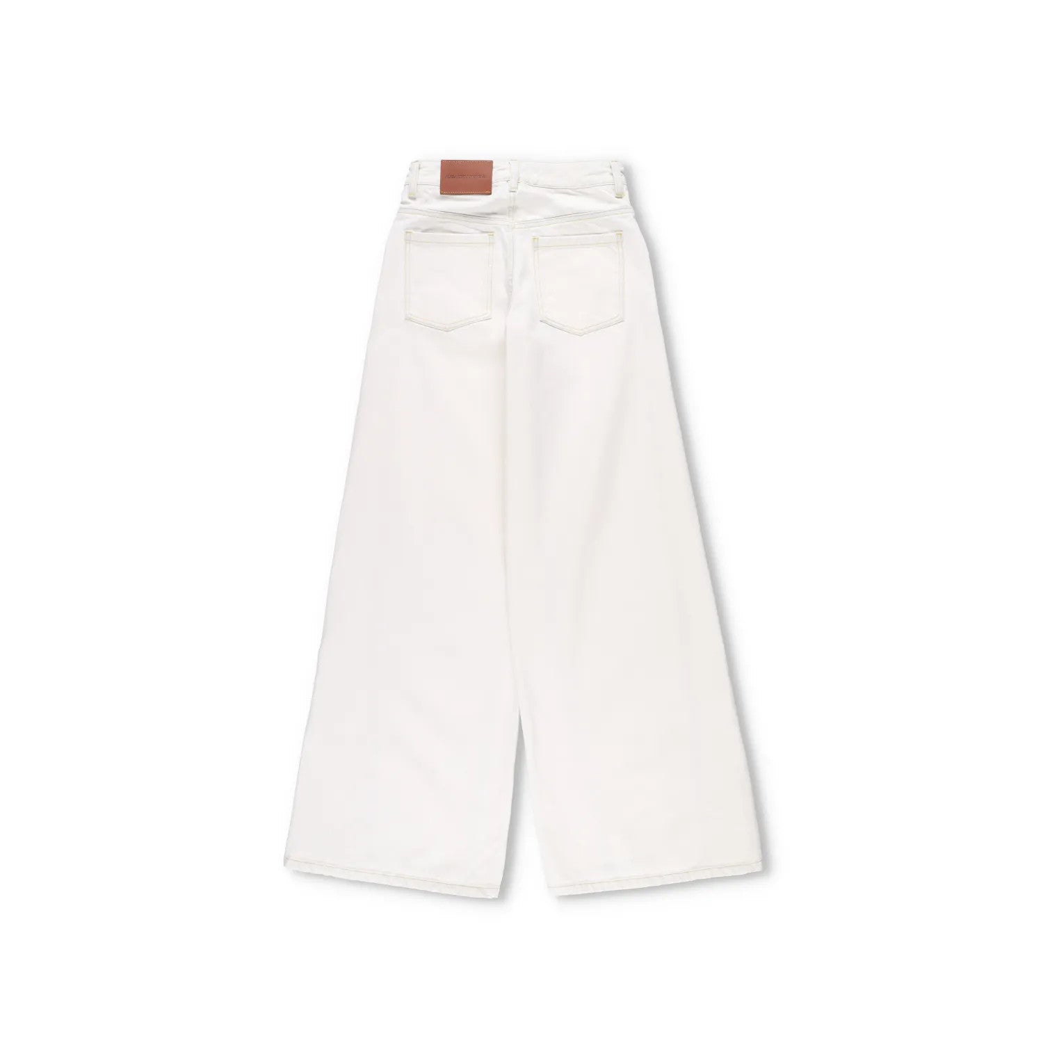 MONCLER GENIUS X Alicia Keys Womens Wide Leg Jeans Neutrals High Waist 40 RRP525 — View 10