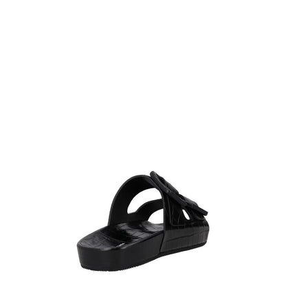 BALENCIAGA Womens Slider Sandals Buckle Comfort Black Leather UK 7 RRP 490 — View 6