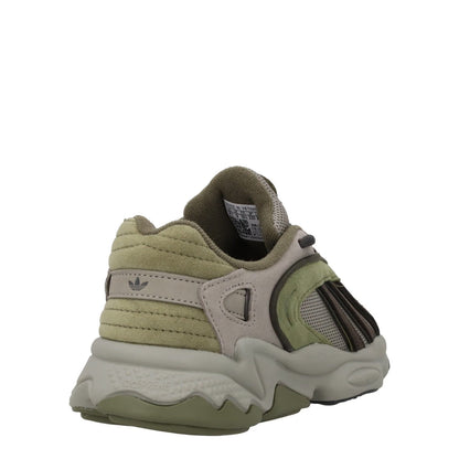 ADIDAS KIDS Trainers Oztral J Leather Low Top Khaki 35.5 RRP 90 — View 6