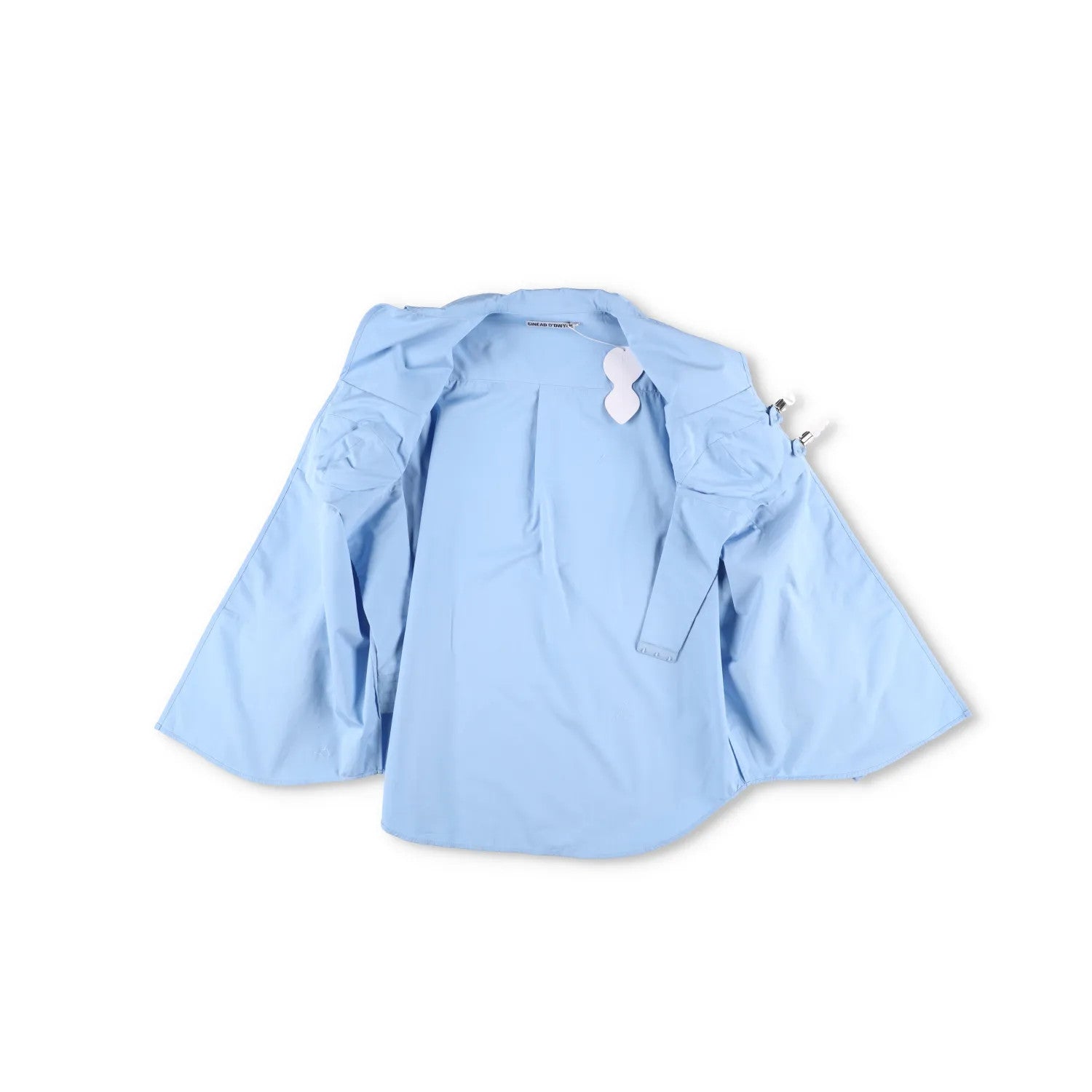 SINEAD O'DWYER Womens Pyjama Shirt Blue Button-Up Cotton Buckle Toggle 10 RRP755 — View 6