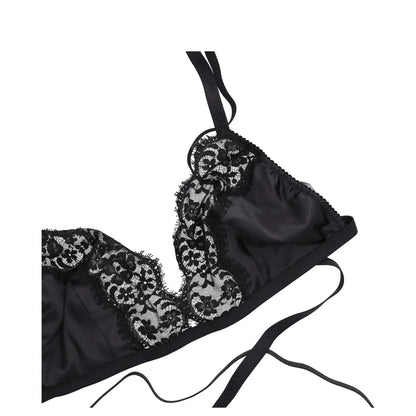 DOLCE & GABBANA Womens Silk Rggsno Bra Bralette Black Lace Size M RRP 275 — View 3