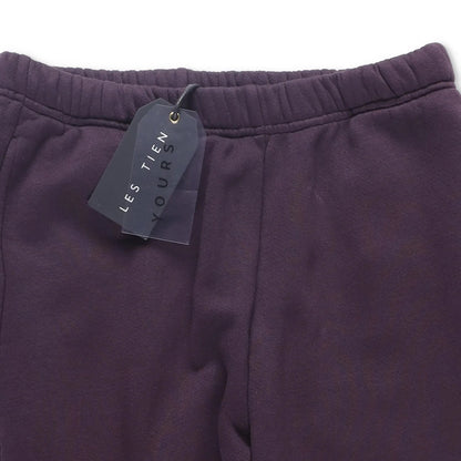 LES TIEN Mens Joggers Relaxed Fit Cotton Purple Elastic Waist Size S RRP200 — View 5