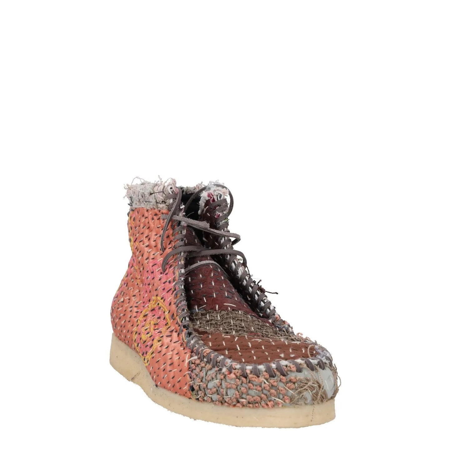 BY WALID Mens Moccasin High Top Shoes Multicoloured Leather Lace Up  UK 8 RRP700 — View 2