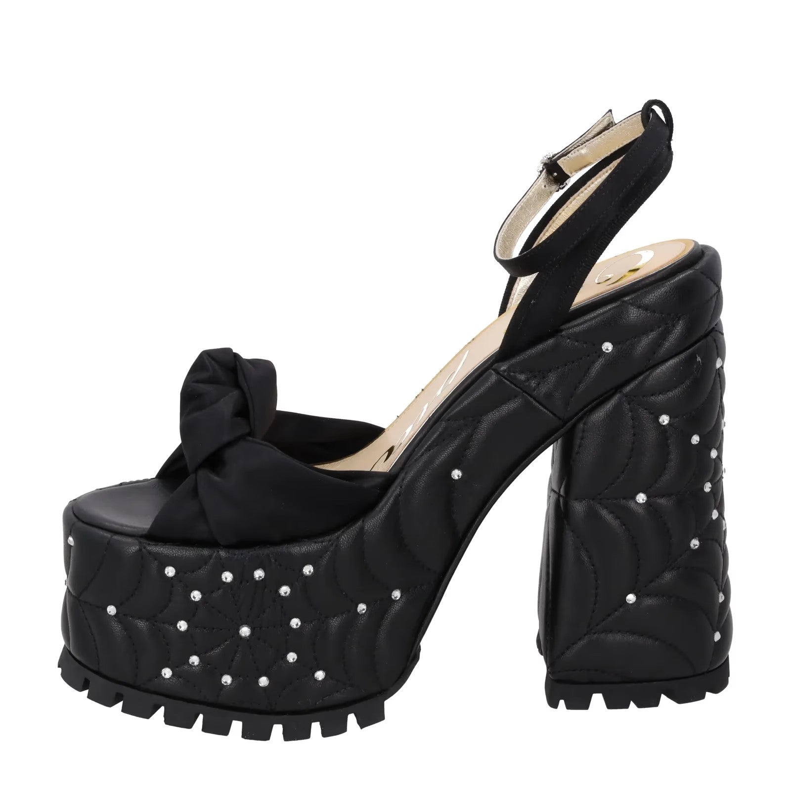 Charlotte Olympia Womens Miranda Sandals Satin Slingback Black UK 7.5 RRP 995 — View 4