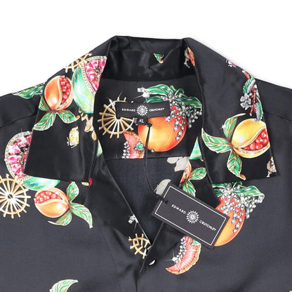 EDWARD CRUTCHLEY Mens Shirt Silk Collared Short Sleeve Buttoned Size XL RRP 300 — View 6